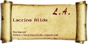 Laczina Alida névjegykártya